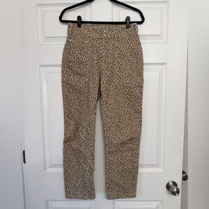 Anthropologie Pilcro The Wanderer Mid-Rise Relaxed Jeans leopard print | Size 25
